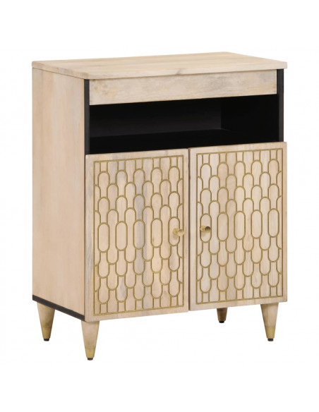Credenza 60x33x75 cm in Legno Massello di Mango