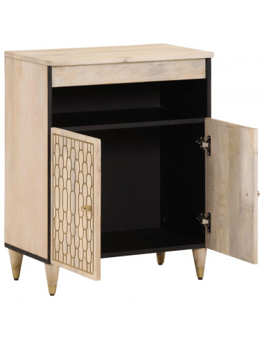 Credenza 60x33x75 cm in Legno Massello di Mango