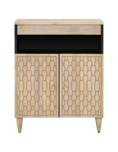Credenza 60x33x75 cm in Legno Massello di Mango