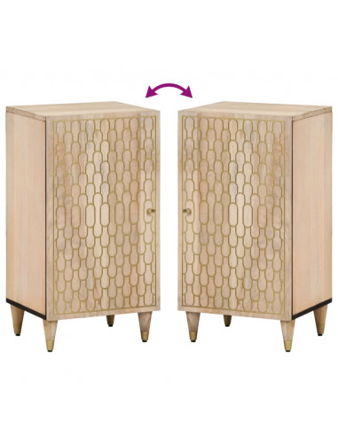 Credenza 40x33x75 cm in Legno Massello di Mango