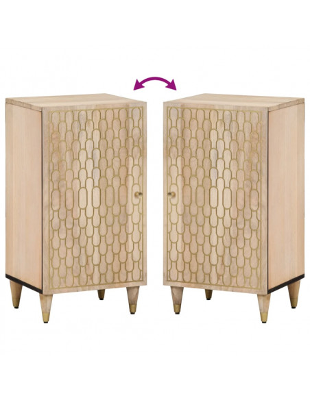 Credenza 40x33x75 cm in Legno Massello di Mango