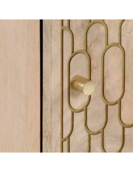 Credenza 40x33x75 cm in Legno Massello di Mango