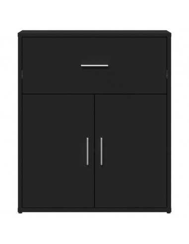 Credenza Nero 60x31x70 cm in Legno Multistrato