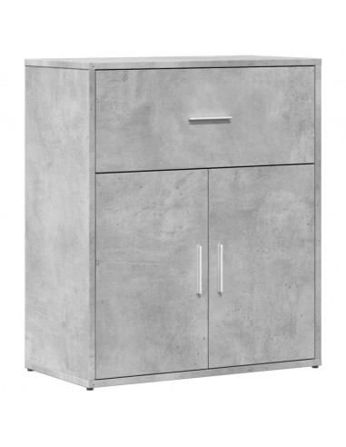 Credenza Grigio Cemento 60x31x70 cm in Legno Multistrato