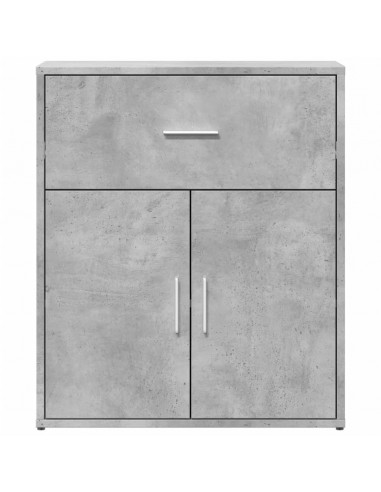 Credenza Grigio Cemento 60x31x70 cm in Legno Multistrato