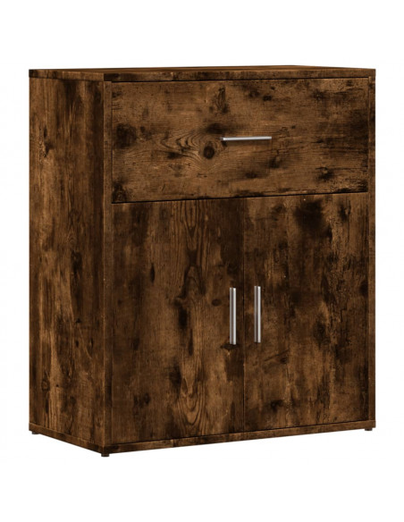 Credenza Rovere Fumo 60x31x70 cm in Legno Multistrato