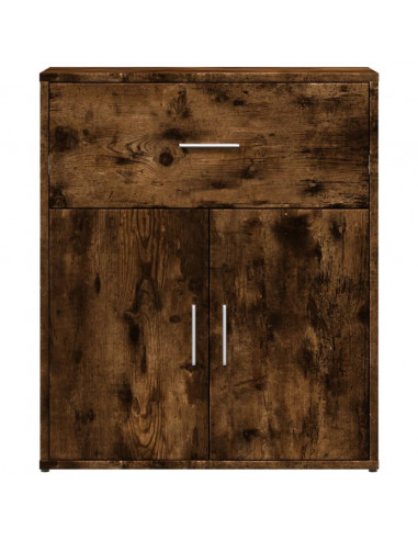 Credenza Rovere Fumo 60x31x70 cm in Legno Multistrato