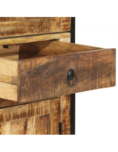 Credenza 100x40x175 cm in Legno Grezzo Massello di Mango