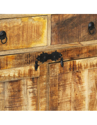Credenza 100x40x175 cm in Legno Grezzo Massello di Mango