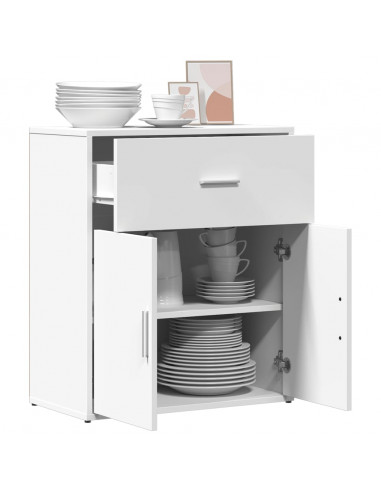 Credenza Bianco 60x31x70 cm in Legno Multistrato