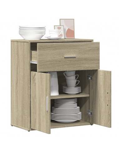 Credenza Rovere Sonoma 60x31x70 cm in Legno Multistrato