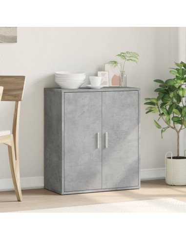 Credenza Grigio Cemento 60x31x70 cm in Legno Multistrato