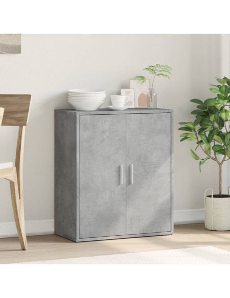Credenza Grigio Cemento 60x31x70 cm in Legno Multistrato
