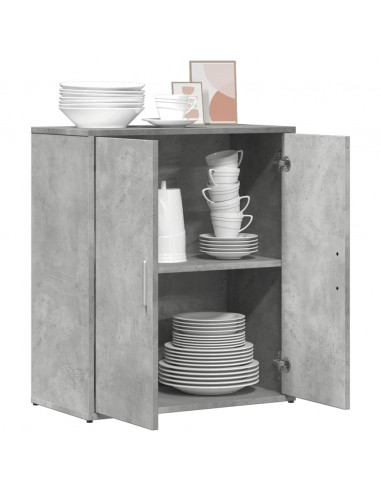 Credenza Grigio Cemento 60x31x70 cm in Legno Multistrato