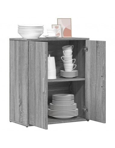 Credenza Grigio Sonoma 60x31x70cm in Legno Multistrato