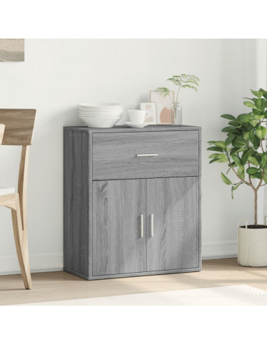 Credenza Grigio Sonoma 60x31x70cm in Legno Multistrato
