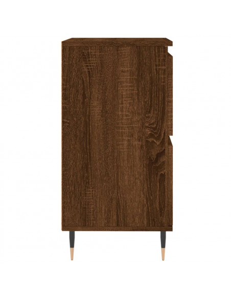Credenza Rovere Marrone 60x35x70 cm in Legno Multistrato
