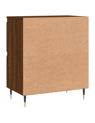 Credenza Rovere Marrone 60x35x70 cm in Legno Multistrato