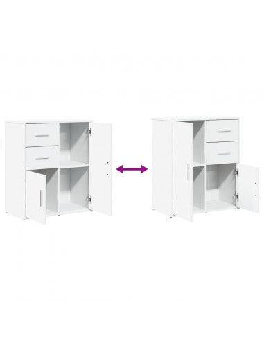 Credenza Bianco 60x31x70 cm in Legno Multistrato