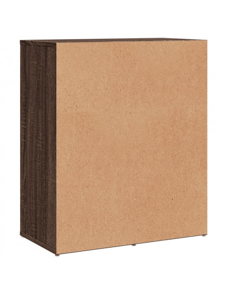 Credenza Rovere Marrone 60x31x70 cm in Legno Multistrato