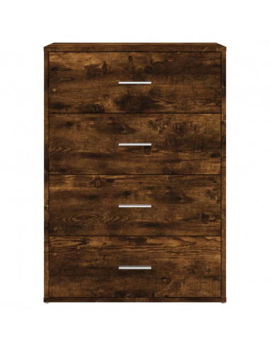 Credenza Rovere Fumo 60x31x84 cm in Legno Multistrato