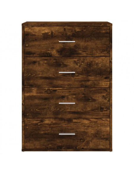 Credenza Rovere Fumo 60x31x84 cm in Legno Multistrato