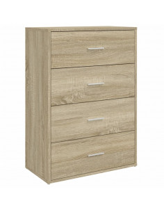 Credenza Rovere Sonoma 60x31x84 cm in Legno Multistrato 2