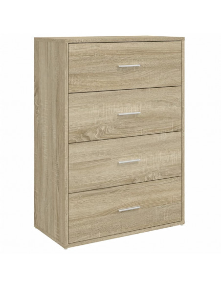 Credenza Rovere Sonoma 60x31x84 cm in Legno Multistrato
