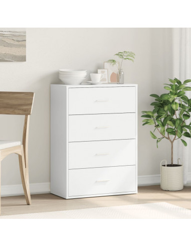 Credenza Bianca 60x31x84 cm in Legno Multistrato