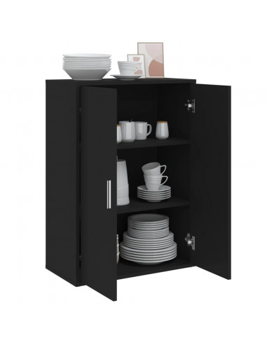 Credenza Nero 60x31x84 cm in Legno Multistrato