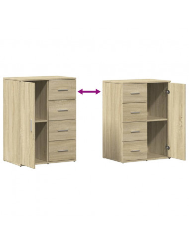 Credenza Rovere Sonoma 59x39x80 cm in Legno Multistrato