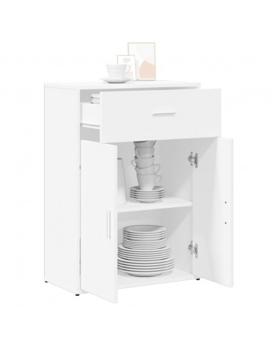 Credenza Bianca 60x30x84 cm in Legno Multistrato