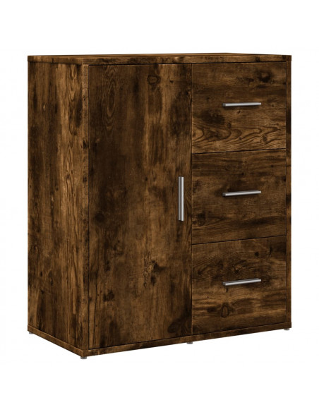 Credenza Rovere Fumo 60x31x70 cm in Legno Multistrato