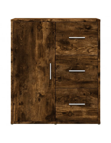 Credenza Rovere Fumo 60x31x70 cm in Legno Multistrato