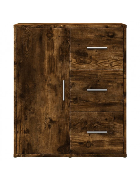 Credenza Rovere Fumo 60x31x70 cm in Legno Multistrato