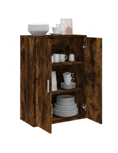 Credenza Rovere Fumo 60x31x84 cm in Legno Multistrato