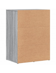 Credenza Grigio Sonoma 59x39x80 cm in Legno Multistrato 2