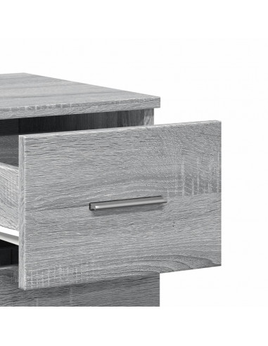 Credenza Grigio Sonoma 59x39x80 cm in Legno Multistrato