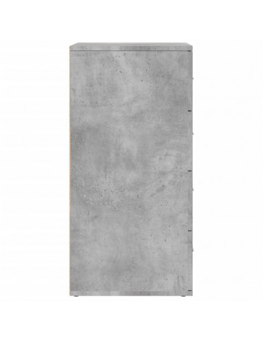 Credenza Grigio Cemento 60x39x80 cm in Legno Multistrato