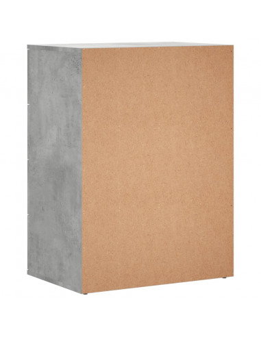 Credenza Grigio Cemento 60x39x80 cm in Legno Multistrato