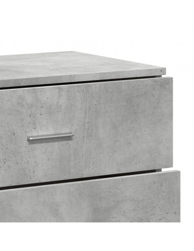 Credenza Grigio Cemento 60x39x80 cm in Legno Multistrato