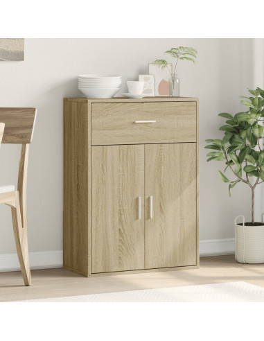 Credenza Rovere Sonoma 60x30x84 cm in Legno Multistrato