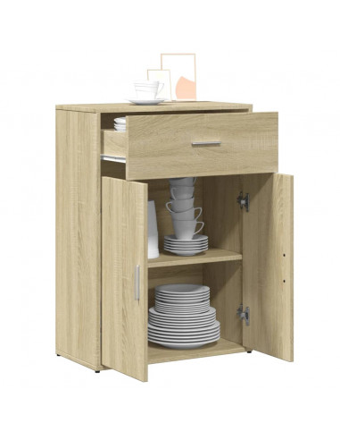 Credenza Rovere Sonoma 60x30x84 cm in Legno Multistrato