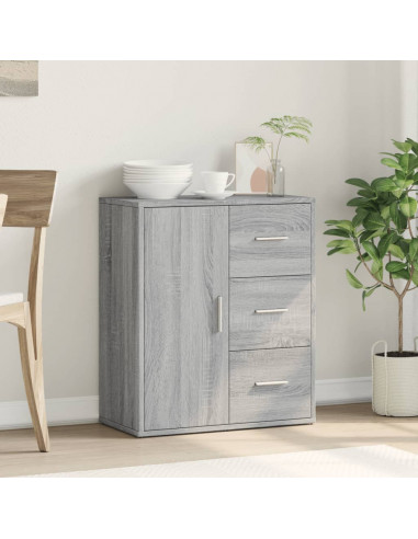 Credenza Grigio Sonoma 60x31x70cm in Legno Multistrato