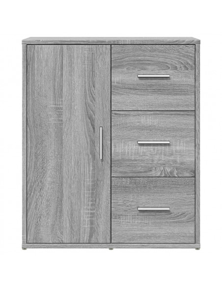 Credenza Grigio Sonoma 60x31x70cm in Legno Multistrato