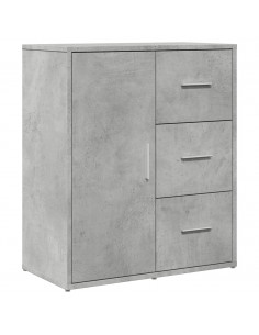 Credenza Grigio Cemento 60x31x70 cm in Legno Multistrato 2