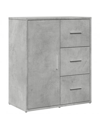 Credenza Grigio Cemento 60x31x70 cm in Legno Multistrato