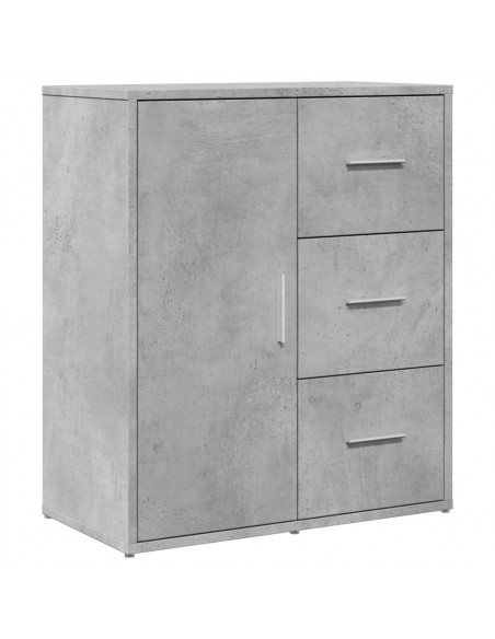 Credenza Grigio Cemento 60x31x70 cm in Legno Multistrato