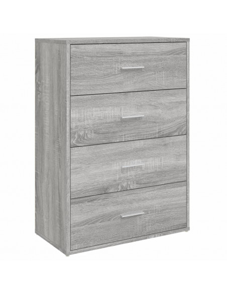 Credenza Grigio Sonoma 60x31x84 cm in Legno Multistrato