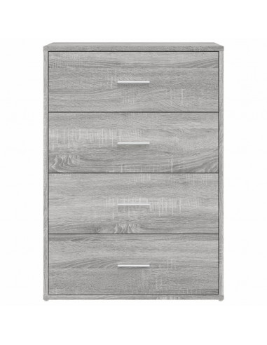 Credenza Grigio Sonoma 60x31x84 cm in Legno Multistrato